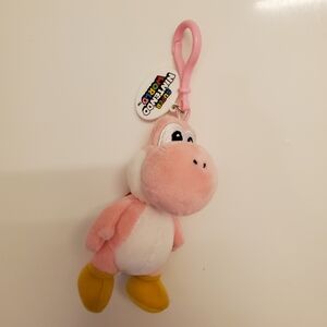 Pink YOSHI Plush Keychain